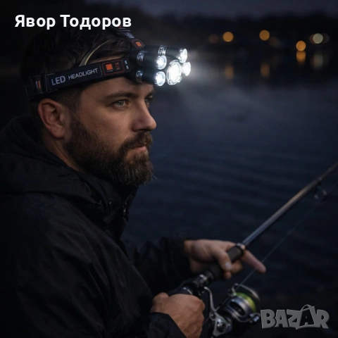 Мощен Led челник 5 в 1 с регулируем ъгъл, снимка 6 - Лед осветление - 53801418