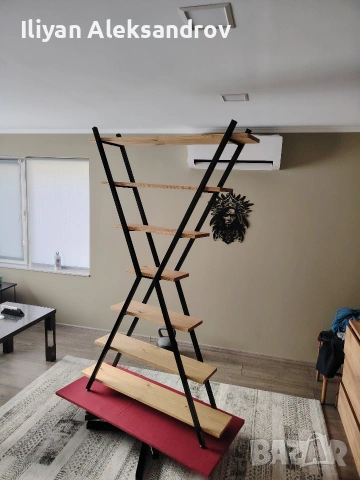 Етажерка в индустриален стил , снимка 3 - Етажерки - 53092463