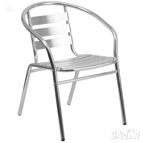 Ауминиев стол - градински стол - бистро стол за заведение, снимка 5 - Градински мебели, декорация  - 46352399