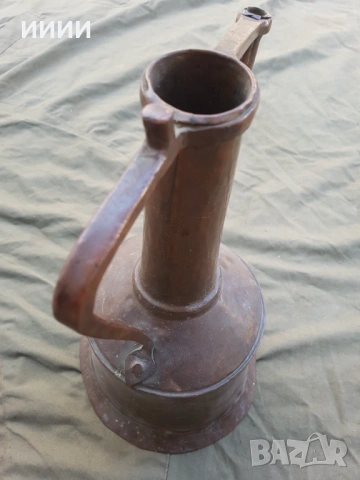 Османски бакърен ибрик гюм чайник, снимка 2 - Антикварни и старинни предмети - 53927379