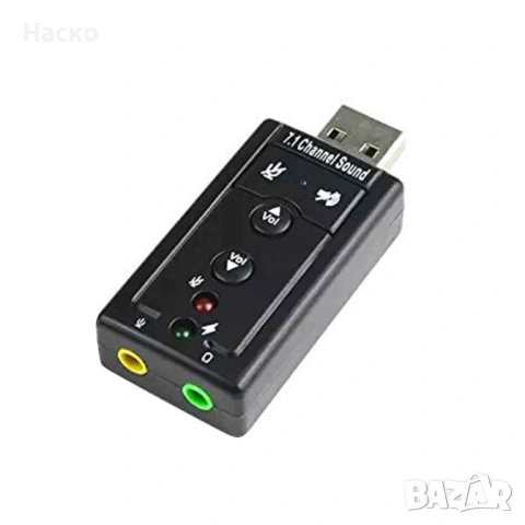 Звукова карта USB Sound Card 7.1, снимка 2 - Слушалки за компютър - 53441171