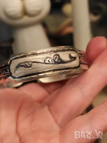 Ниело руска сребърна гривна , снимка 4 - Гривни - 49884636