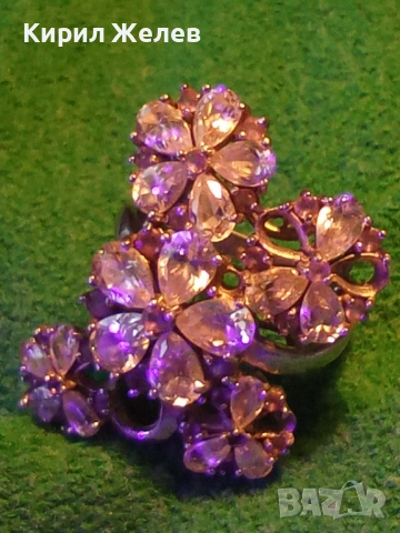 ШИКОЗЕН АЖУРЕН ФЛОРАЛЕН СКЪПОЦЕНЕН СРЕБЪРЕН ПРЪСТЕН СРЕБРО 925 с ЮВЕЛИРНО ФАСЕТИРАНИ ЦИРКОНИ 50064, снимка 18 - Пръстени - 49248112