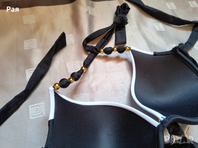 Бански в бяло и черно, снимка 7 - Бански костюми - 50658552