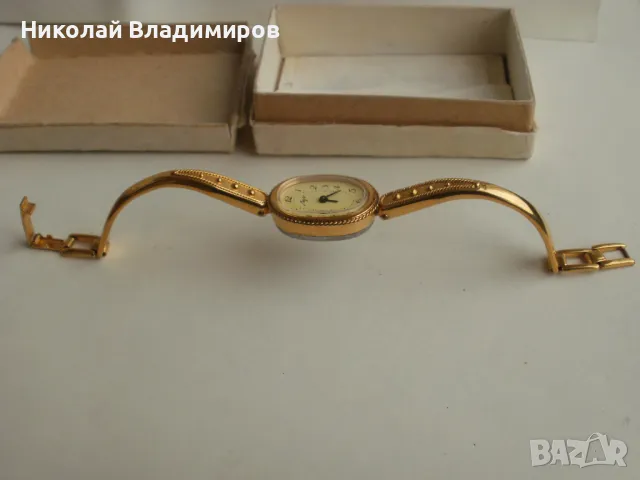 Руски дамски ръчен часовник позлатен, снимка 7 - Дамски - 49874505