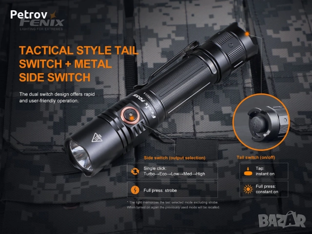 Fenix PD35 - LED 1700 Lumen / 375 m - Тактически , Военен - NATO Прожектор , Джобна лампа - GERMANY , снимка 11 - Други инструменти - 52408328
