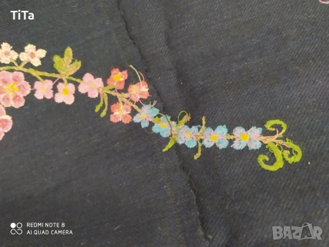 Автентична вълнена бродирана престилка , снимка 5 - Антикварни и старинни предмети - 52063479