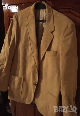 Ново Мъжко Сако от Чист Натурален Велур L, снимка 2 - Сака - 53134742