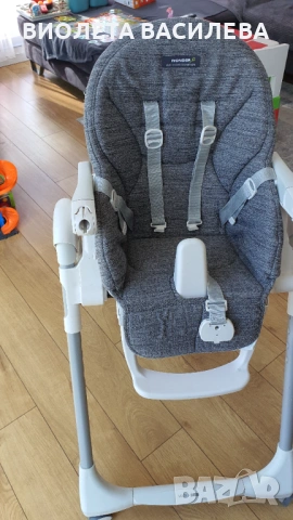 Детско столче за хранене Peg Perego PRIMA PAPPA Follow Me Wonder Grey, снимка 4 - Столчета за хранене - 54248522