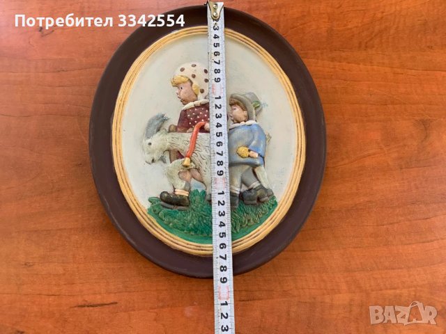 ПАНО ФИГУРА БЯЛА КЕРАМИКА ОТ 70-ТЕ НА МИНАЛИЯ ВЕК РЕЛЕФ, снимка 5 - Пана - 51091634