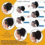 Нова черна конска опашка човешка коса щипка за удължаване прическа жени, снимка 4