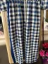 Рокля каре синьо, бяло и черно, снимка 4