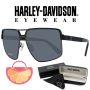 HARLEY DAVIDSON 🍊 Мъжки слънчеви очила "BLACK AVIATOR" нови с кутия, снимка 1 - Слънчеви и диоптрични очила - 45465977