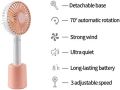 Въртящ се мини вентилатор с 3 регулируеми скорости, способни да осигурят силен вятър джобен , снимка 7