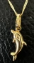 НОВО ЗЛАТНО КОЛИЕ С ВИСУЛКА ДЕЛФИН 585/1000 2.06 ГРАМА, снимка 4