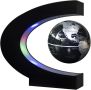 Плаващ глобус Senders с LED светлини C-образна магнитна левитация Плаващ глобус Карта на света за де, снимка 2