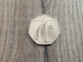 Монета 2022 Великобритания 50 pence 50p (Platinum Jubilee) - Elizabeth II, снимка 2