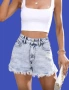Нови дамски къси дънки с висока талия, снимка 6