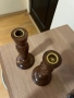 Дървен свещник, комплект от два броя, снимка 2