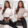 Дамски вталeн пуловер с декоративни копчета Orthea, 2цвята , снимка 1