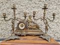 Art Каминен Часовник и Свещници Англия 1960г, снимка 1 - Антикварни и старинни предмети - 45647827