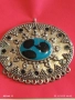 ОВАЛЕН МЕДАЛЬОН в АФГАНИСТАСКИ СТИЛ УКРАСЕН с СИНЯ ИНКРУСТАЦИЯ и ЧЕРНИ КАМЪНИ 52153, снимка 6