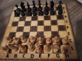 Дървен Пирографиран шах , снимка 1