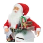 Коледна реалистична фигура на Дядо Коледа - пощальон със светлина и музика, 100см, снимка 6