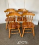 Четири масивни дървени трапезни стола, снимка 2