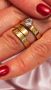 Модерен дамски пръстен тип халка от неръждаема стомана с цирконий Casablanca, снимка 1