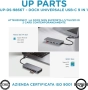 Нова проверена докинг станция UP PARTS usb-C хъб, UP-DS-9830K, 14 в 1 с Kensington Lock, 2 HDMI 4K.., снимка 3