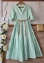 Ленена рокля в цвят мента Италия , снимка 1
