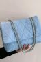 Дамска чанта в синьо или екрю, снимка 1 - Чанти - 45543271