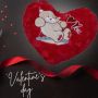 Подаръчна музикална плюшена възглавничка Сърце с мече I love You, 35см/42см, снимка 2