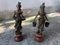чифт старинни метални фигури, снимка 2