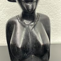 Африканска дървена фигура / бюст на жена. №5338, снимка 4 - Колекции - 45557333