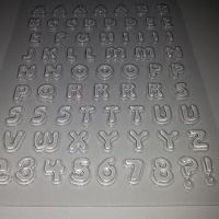 Букви азбука латиница числа Полипропилен поликарбонатна пластмасова PET форма молд шоколад фондан, снимка 3 - Форми - 45116411