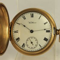 1912 Америкаснки Джобен Часовник WALTHAM Дебела Позлата, снимка 1 - Антикварни и старинни предмети - 45367425