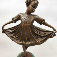 Грацията на Балерината - статуетка бронз, снимка 7 - Статуетки - 44988858