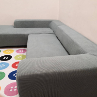 Еластичен калъф за диван "Комфорт", светло сиво, снимка 8 - Други - 44977859