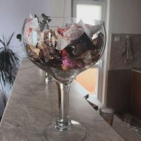 Голяма стъклена купа за бонбони, снимка 1 - Декорация за дома - 45117179