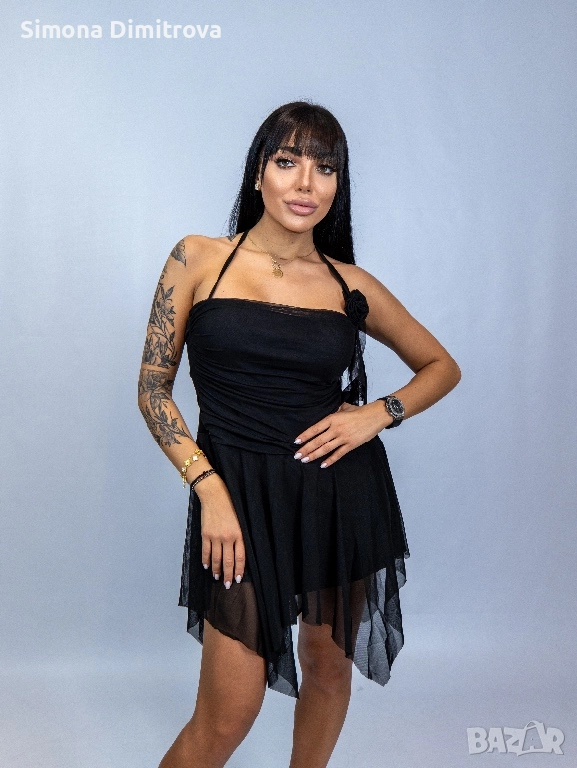 Рокля-Martha-черно, снимка 1