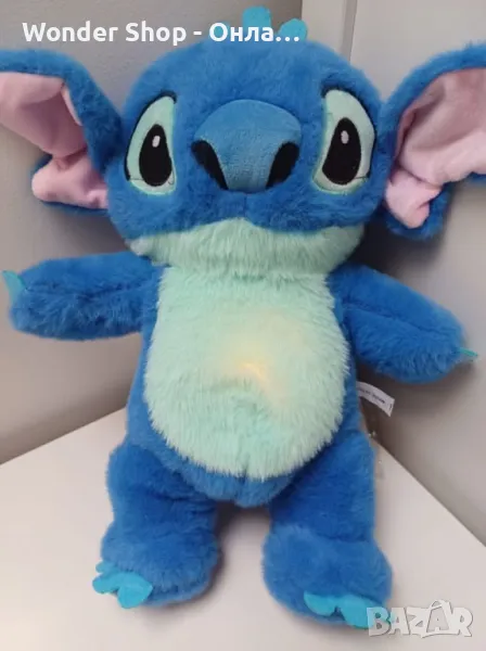 🧸 Stitch, плюшена бебешка играчка, с мелодия и светлина – Създайте уют и спокойствие за вашето бебе, снимка 1