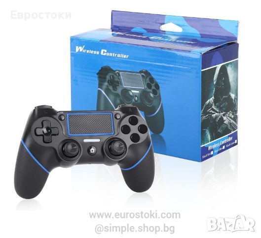 Безжичен контролер за PS4 и PC, джойстик за Playstation 4, снимка 1