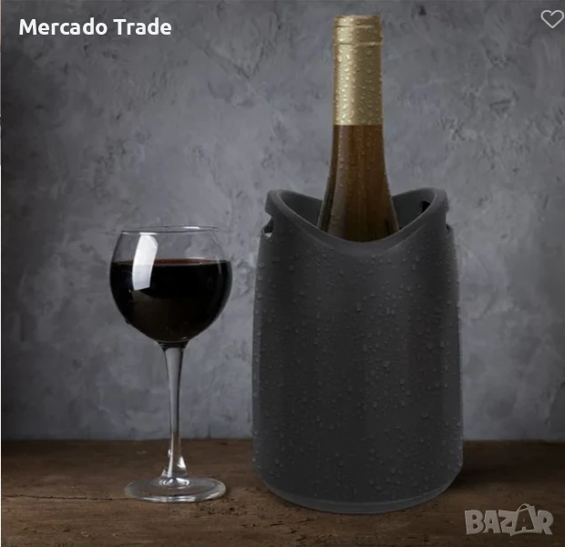 Шампаниера с охладител Mercado Тrade, Пластмаса, Черен, снимка 1