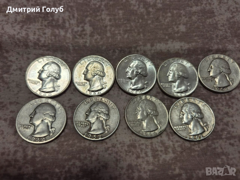 Сребърни четвъртини на САЩ, снимка 1