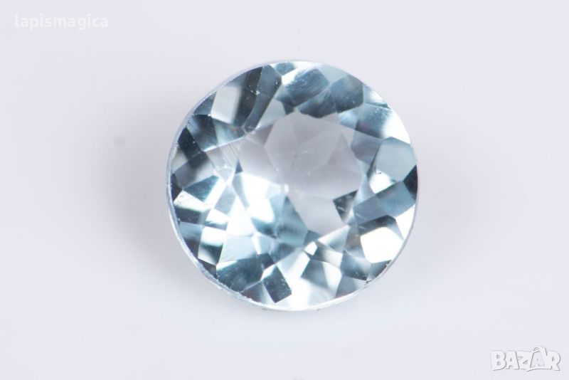 Син топаз 0.59ct 5.1mm кръгла шлифовка #4, снимка 1