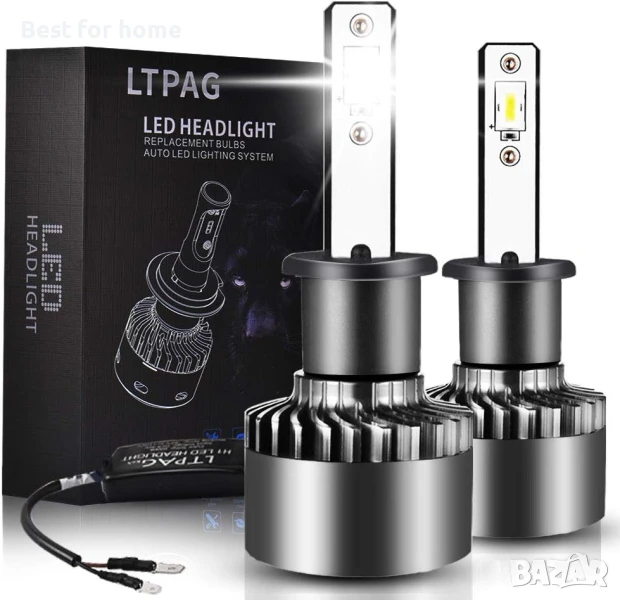 LTPAG H1 LED крушки 72W 12000LM дълги или къси светлини за автомобил, снимка 1