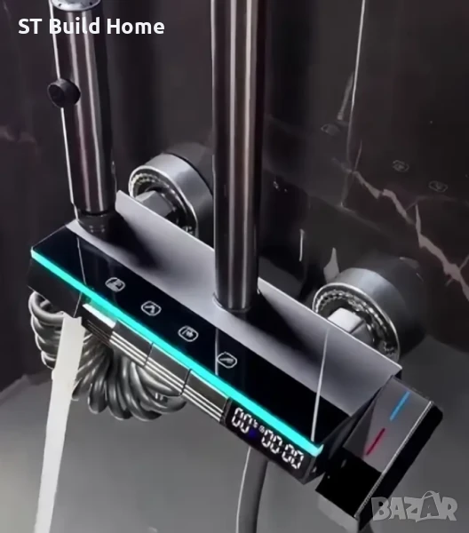 Дигитална душ глава с LED светлина и луксозен дизайн, снимка 1