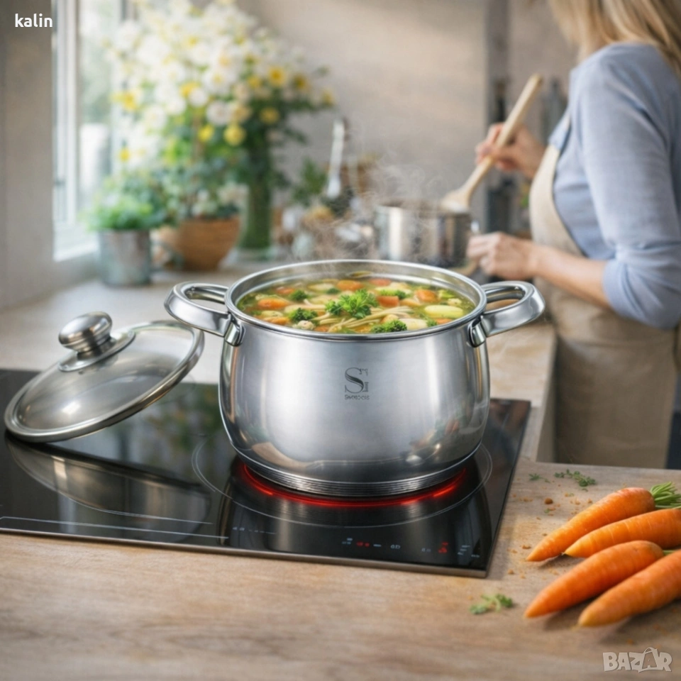 SwissGold Emmie Тенджера 2.0L с капак, SG-19032, снимка 1